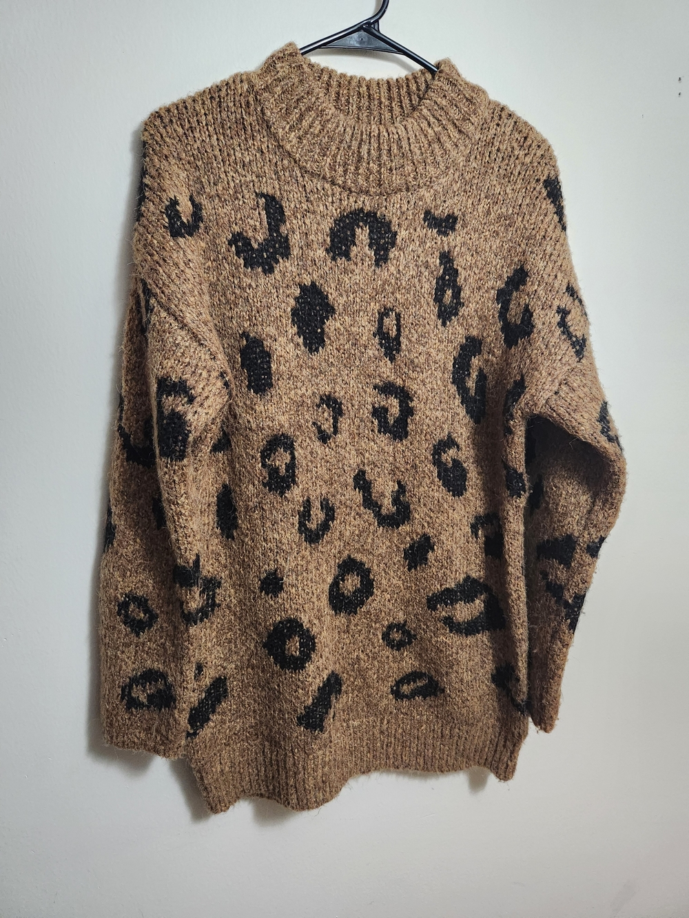 Universal Thread Leopard-Print Cozy Turtleneck Sweater - Brown & Black